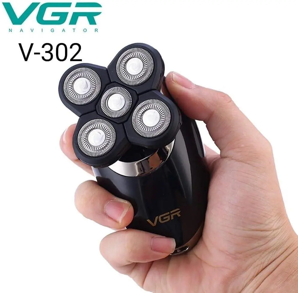Водонепроникна електробритва VGR V-302 Бездротова з комплектом насадок - фото 5