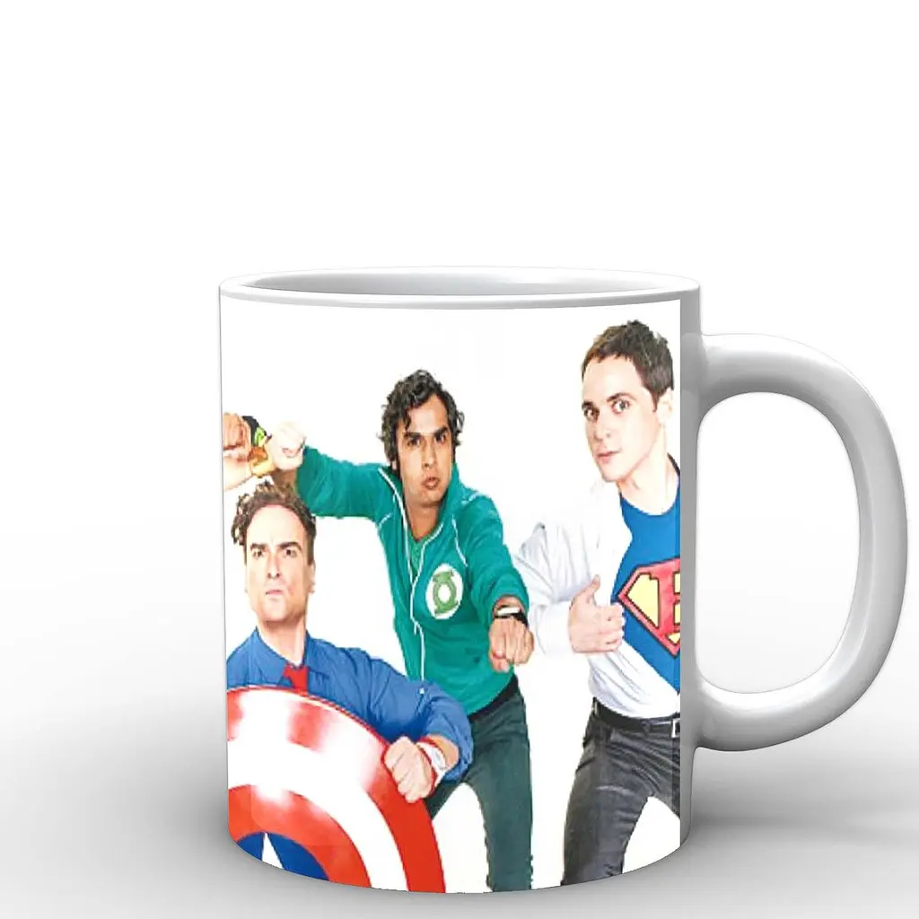 Кружка GeekLand Теория большого взрыва The Big Bang Theory супергерои BB.002.14 330 мл белая - фото 3