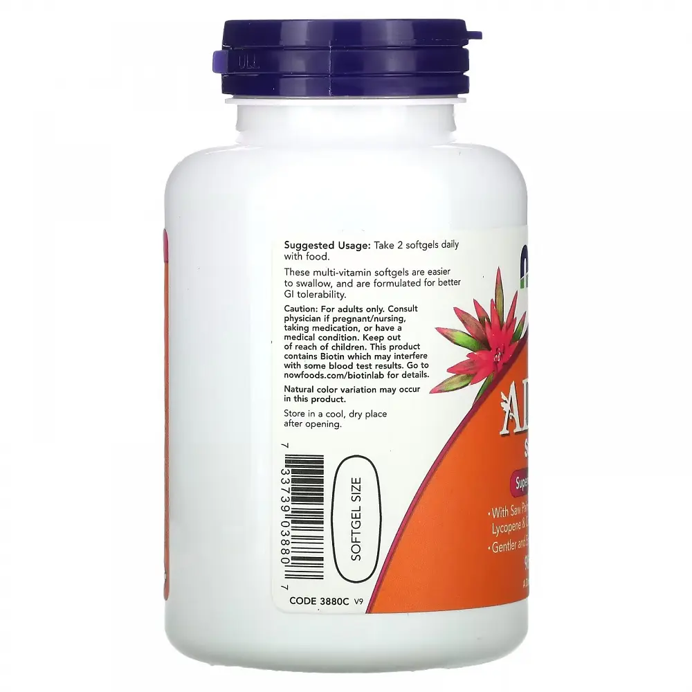 Мультикомплекс Now Foods Adam Male Multi softgel в мягких капсулах №90 - фото 3