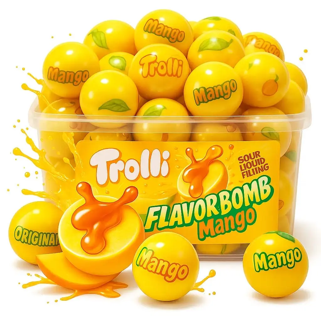 Цукерки мармелад Trolli Flavor Bomb Mango 60 шт. 1.128 кг
