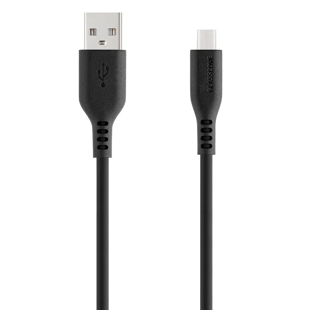 Кабель SOFT USB - Type-C Silicone 3A 1m (GS-AC12BK) Чорний - фото 2