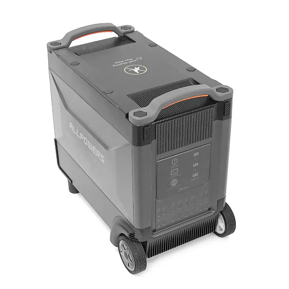 Power station ALLPOWERS R4000 APP Control, Wi-Fi, Bluetooth, 4000W, 3456Wh LiFePO4 3500Cycles, MPPT 3000w max, CAR port, DC12/24V, 4хAC 220V, 2xUSB-TYPE-C 100W, 2xUSB-A 18W, 2xUSB-A 12W, XT60, wireless 15W, Fast charge 60min, 540×490×300mm, 45kg - фото 2