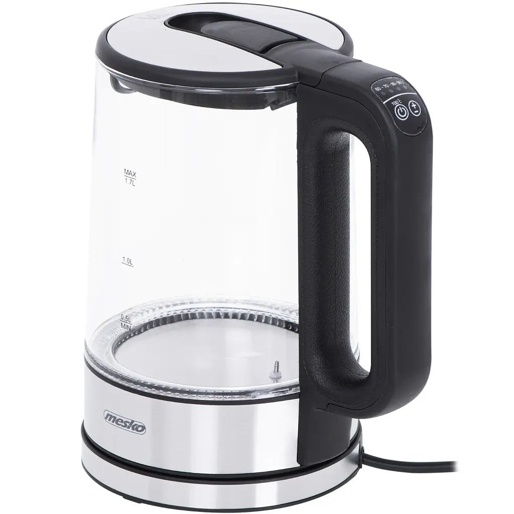 Електрочайник Mesko MS 1301 black 1850-2200 Вт 1.7 л скло встановлення температури - фото 4