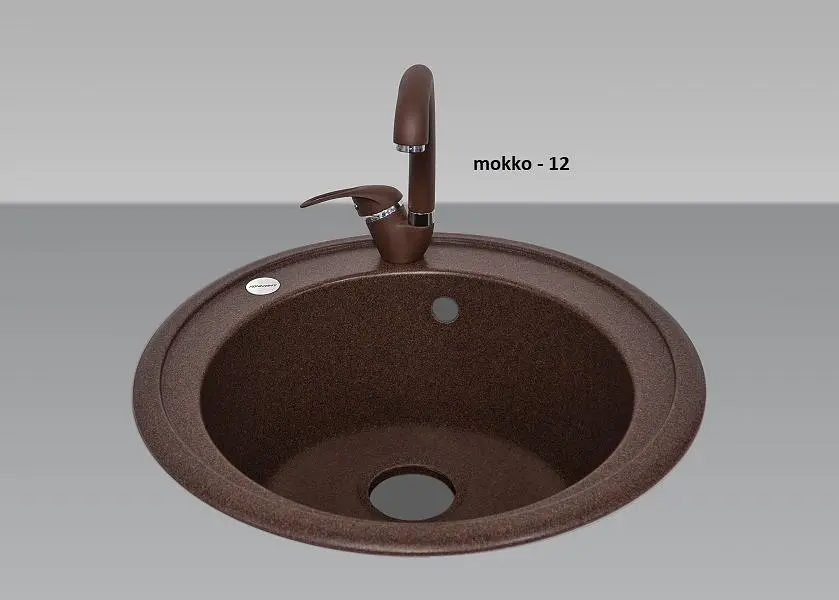 Кухонна мийка Adamant SUN mokko d 510x200 мм, без крила d 51 - фото 2