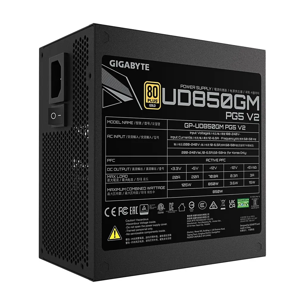 Блок живлення GIGABYTE 850W (GP-UD850GM PG5 V2) - фото 5