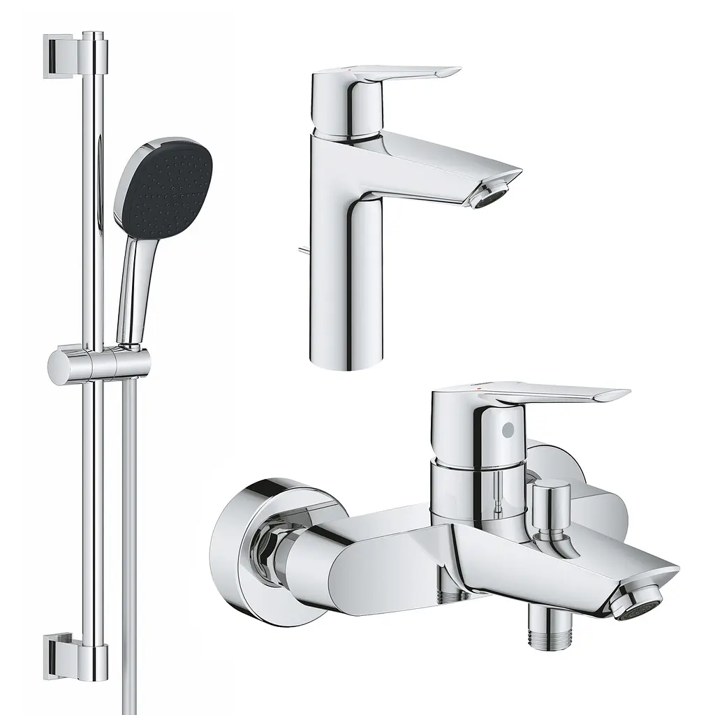 Комплект змішувачів для ванної кімнати Grohe QuickFix Start UA202301MQ, Хром