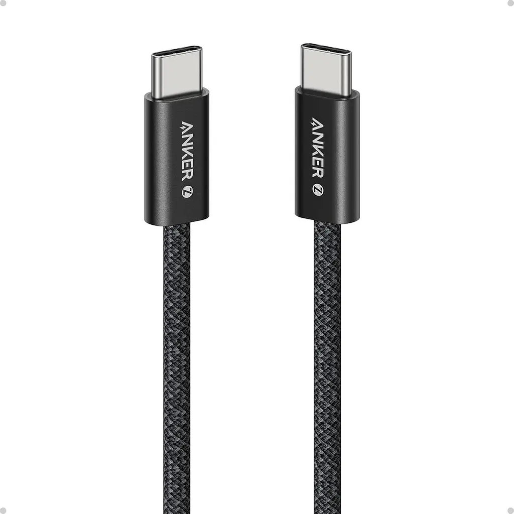 Кабель Anker Zolo A8060 USB-C to USB-C Cable 240w 1.5m преміальний нейлоново - тканинне оплетення (A8060P21) чорний - фото 2