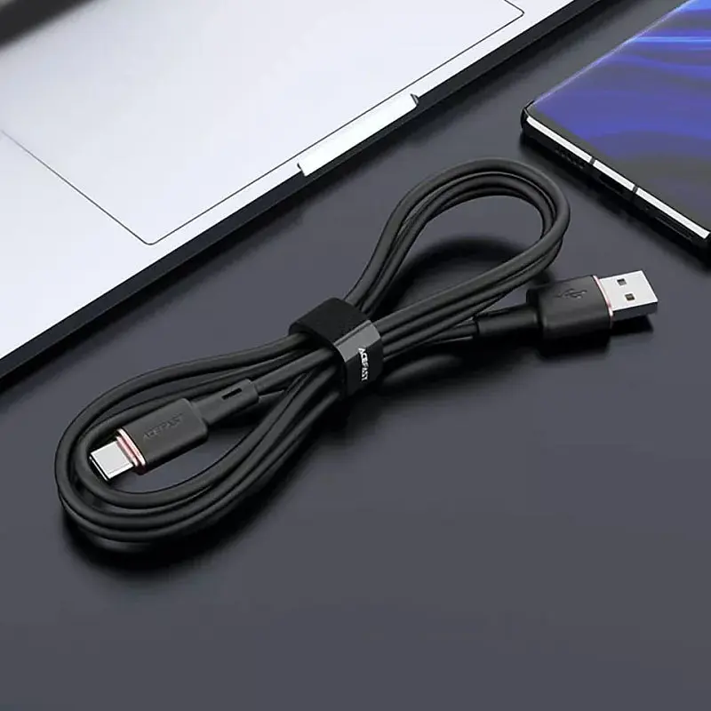 Дата кабель Acefast C2-04 USB to Type-C 3A (1.2m) Black - фото 4