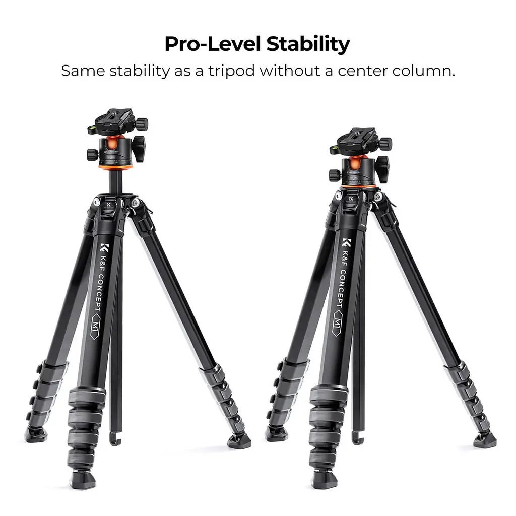 Штатив K&F Concept M1+BH-35L (KF09.105V1) для фото та відео, Чорний - фото 3