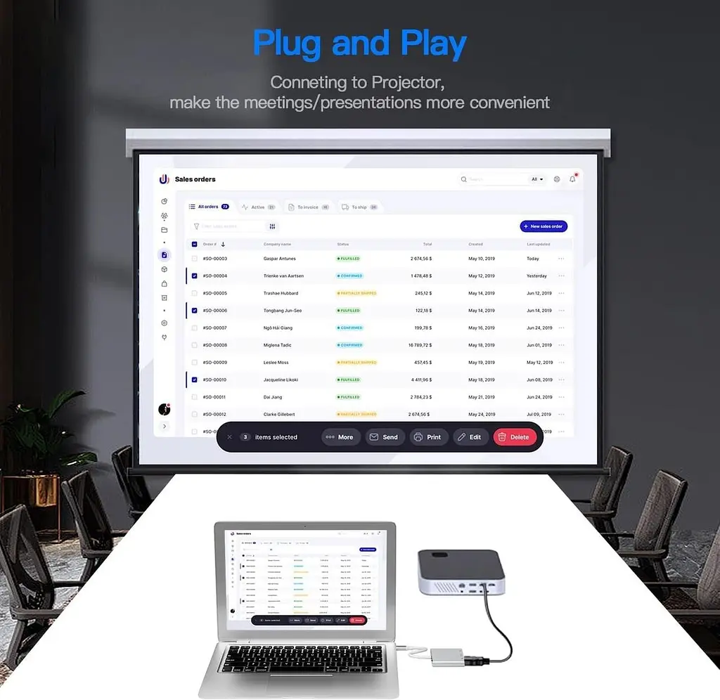 USB Type-C хаб 3в1 з HDMI 4K 60Hz, USB 3.0 та підтримкою зарядки 100W - фото 6