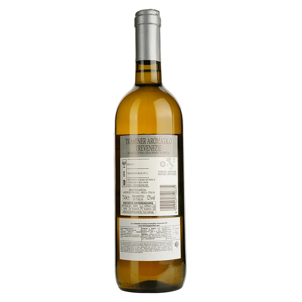 Вино Laronchi Vini CA' Fornara Traminer Aromatico Trevenezie IGT белое сухое 12% 0.75 л - фото 2