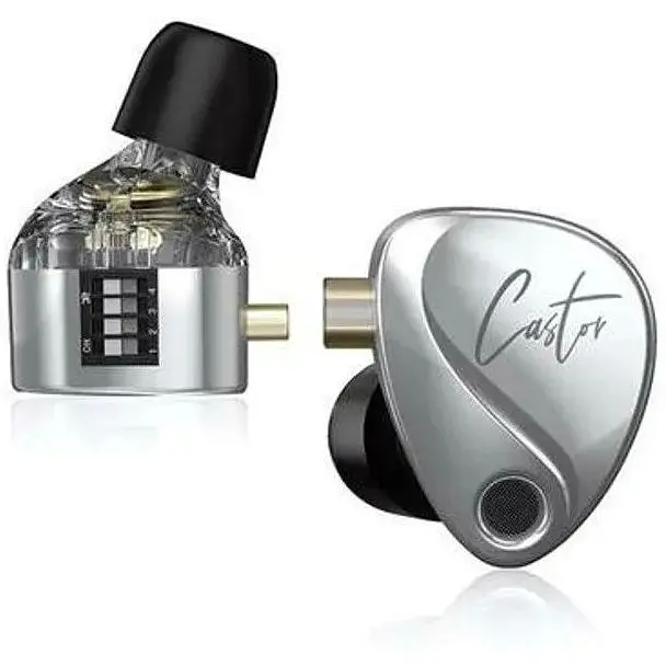 Проводные наушники Knowledge Zenith Castor silver с микрофоном - фото 3