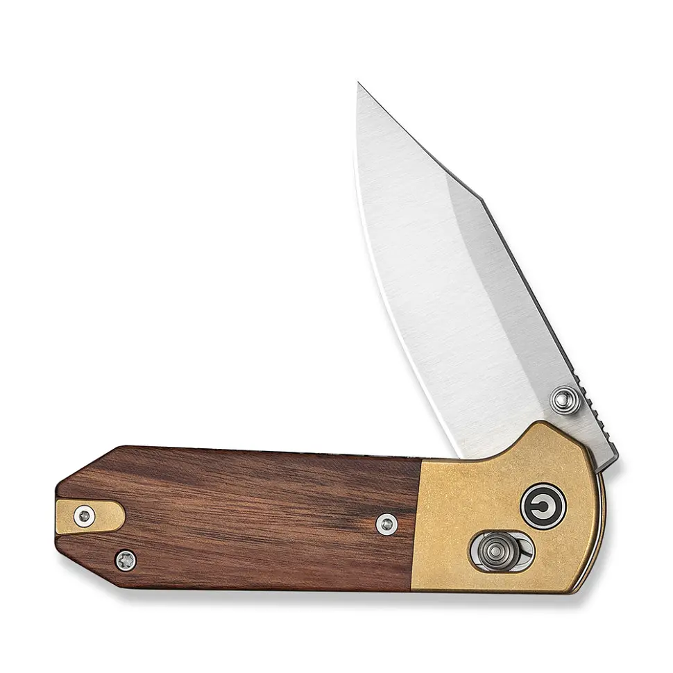 Ніж складаний кишеньковий Civivi Yonder Clip Point (7.3 см) 14C28N / Wood and Brass натуральний - фото 3