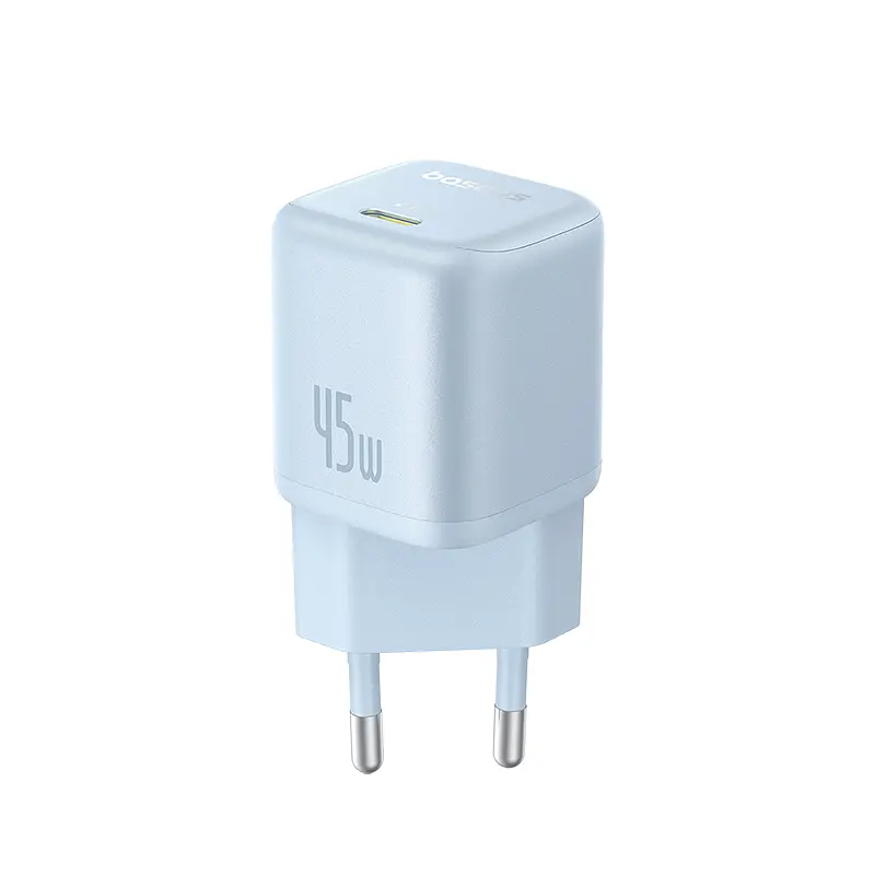 Мережевий зарядний пристрій Baseus PicoGo GaN Fast Charger 1C 45W EU Galaxy Blue (P10176800313-00) - фото 6