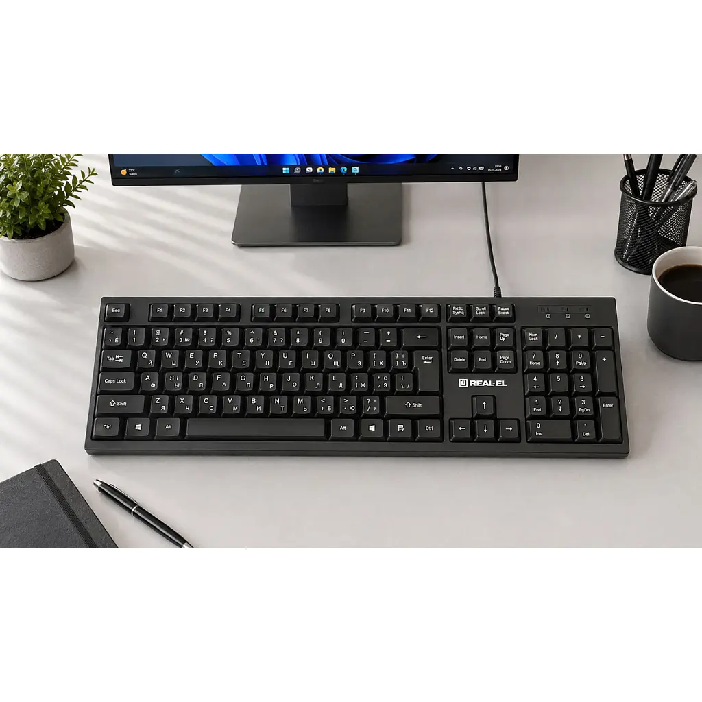 Клавіатура REAL-EL RK-510 USB Black (EL123100053) - фото 9