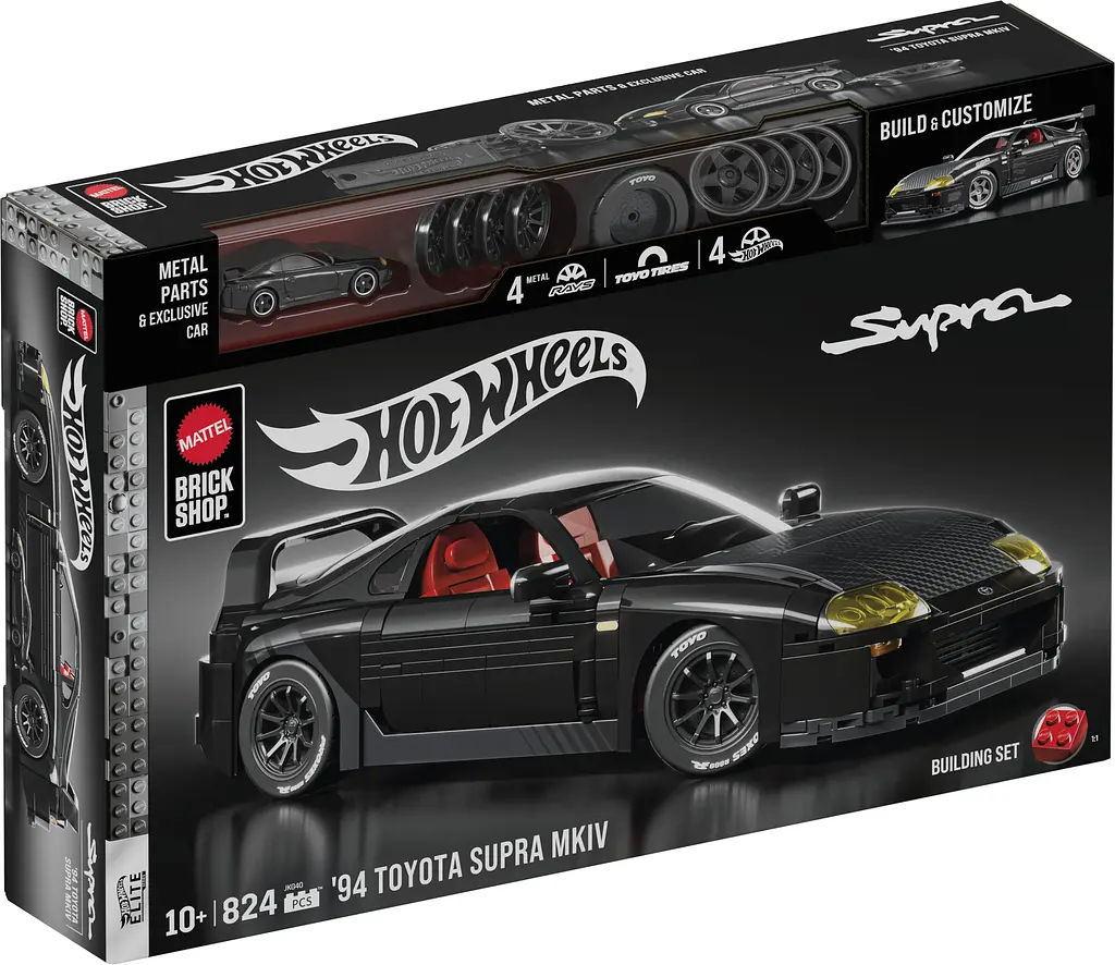 Колекційна машинка-конструктор Mattel Brick Shop Elite Toyota Supra '94 MKIV (JKG40) - фото 7