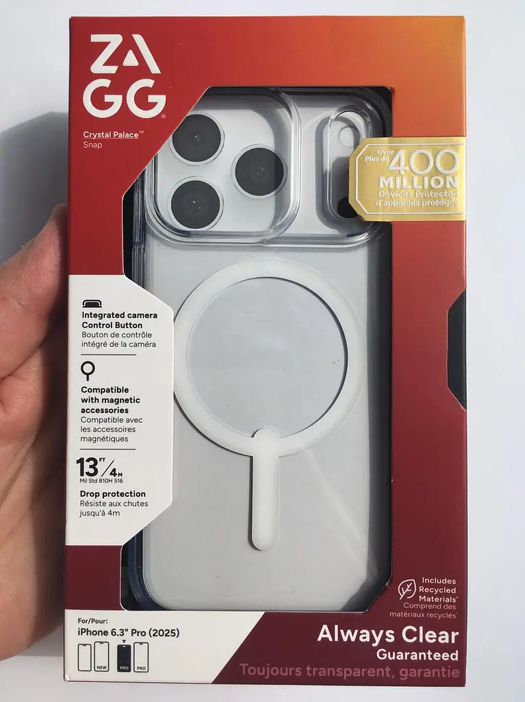Чохол протиударний для iPhone 17 Pro (6.3") ZAGG Gear4 Crystal Palace MagSafe Clear Case Прозорий - фото 2