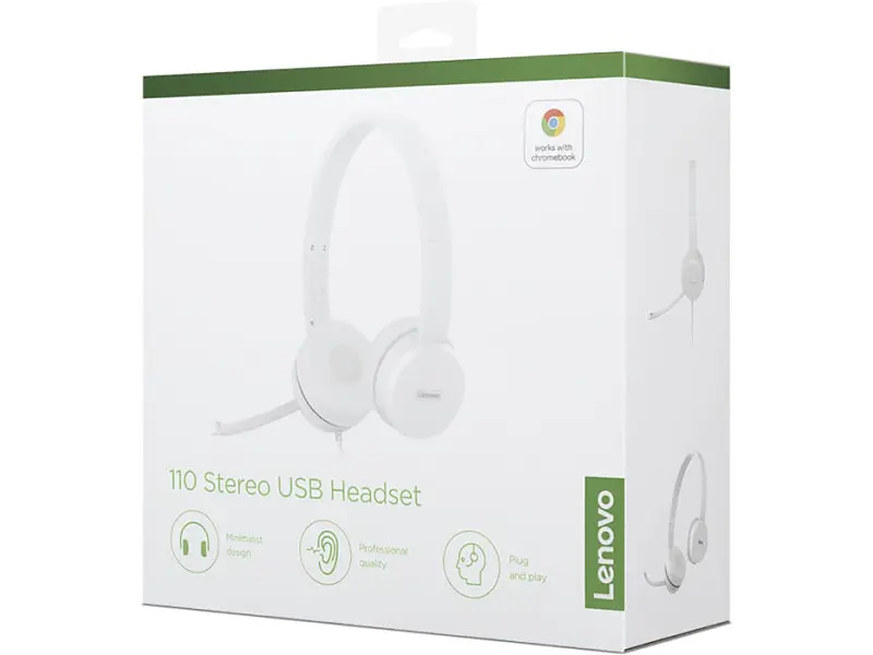 Навушники з мікрофоном Lenovo 110 Stereo USB (GXD1E71385) - фото 4