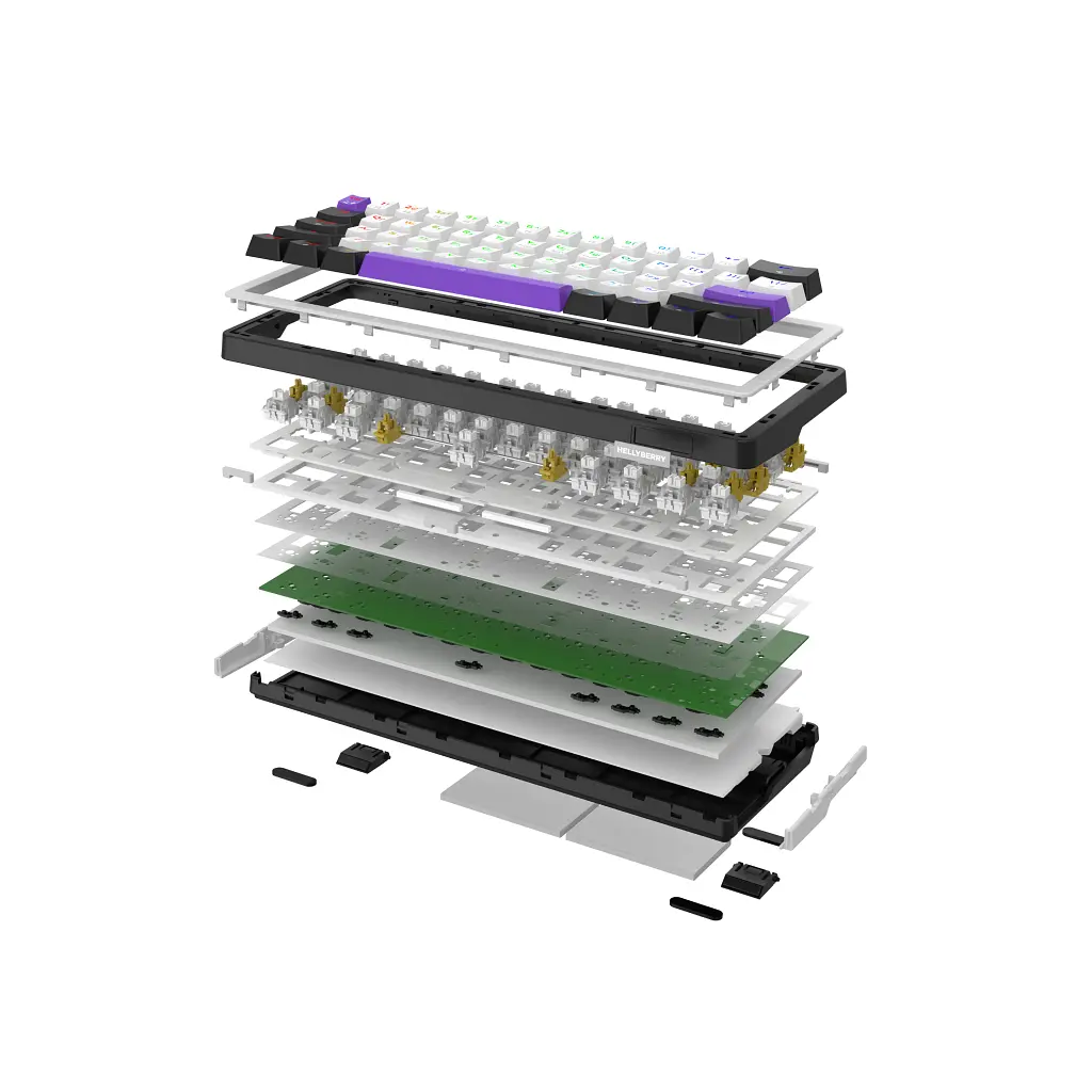Клавіатура Hator Hellyberry HK60 Mechanical Linear RGB USB UA White/Violet (HK60) - фото 6