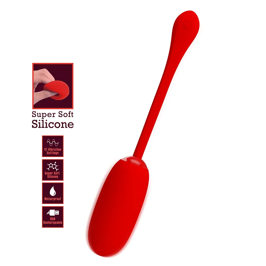 Віброяйце PRETTY LOVE JULIUS EGG Red 12 function vibrations PRETTY LOVE BI-014653-2 98593 - фото 2