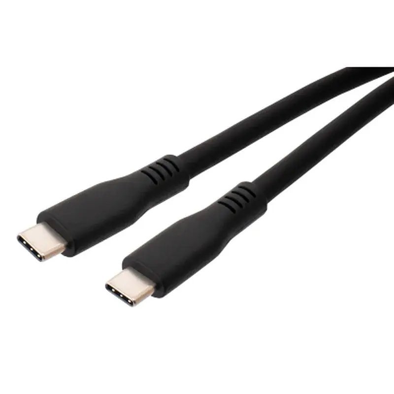 Дата кабель USB-C to USB-C 2.0m UBS3.2 Gen2 10G 240W Chip Silicon Black Vinga (VCPDCCC3242SB) - фото 3