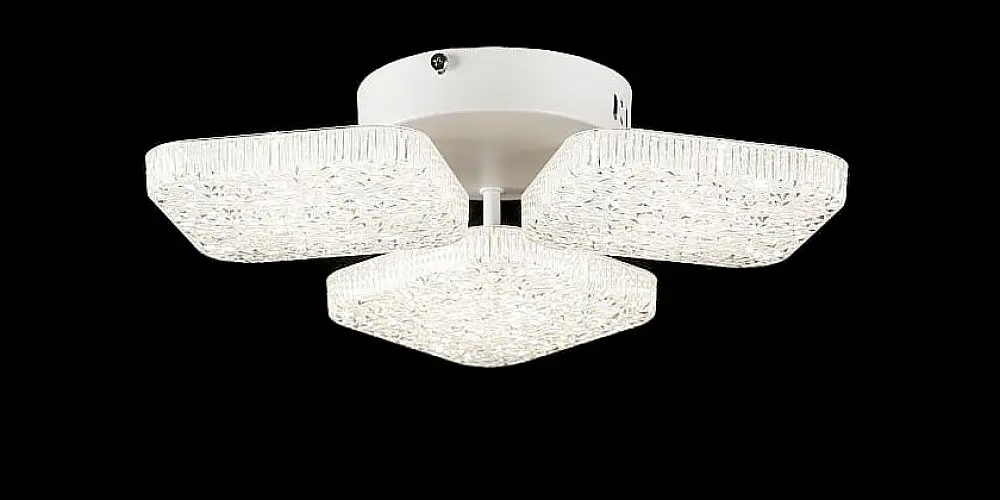 Люстра стельова LED Splendid Ray L3181/3, 72W, білий, з пультом, сучасний стиль, 3 лампи, димер, 37 см - фото 4