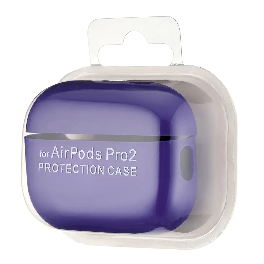 Чохол Silicone Case 2,5mm with microfiber for AirPods Pro 2 зі шнурком Deep Purple - фото 2