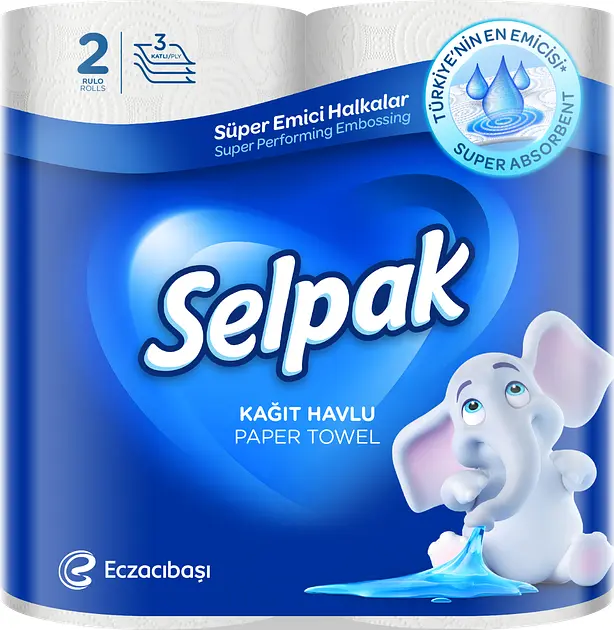 Selpak Паперові рушники 2 рулони (8690530015029)