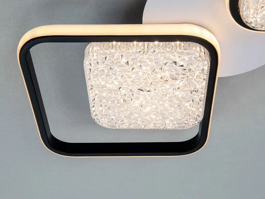 Люстра стельова Diasha LED біла чорна 130W димер - фото 4