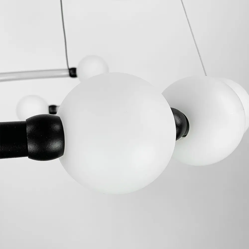 Черная LED люстра с акриловыми шариками в 2-х размерах Line F | Ст. 901BK LED - фото 3