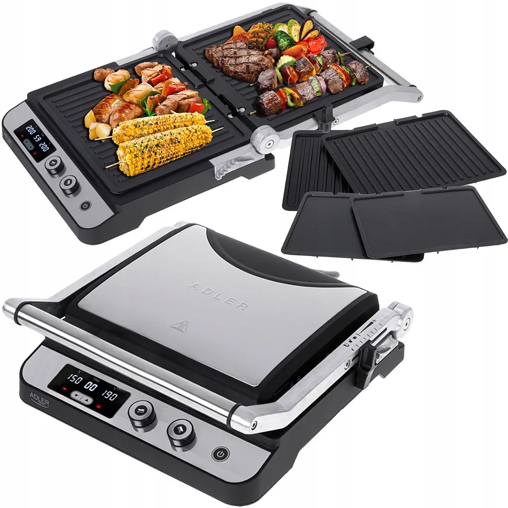 Гриль электрический контактный Adler AD 3059 2000 Вт - фото 9