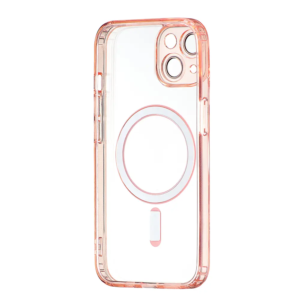 Чохол TPU Edge & PC with MagSafe (Protected Camera & Lens) iPhone 14 Pink - фото 3