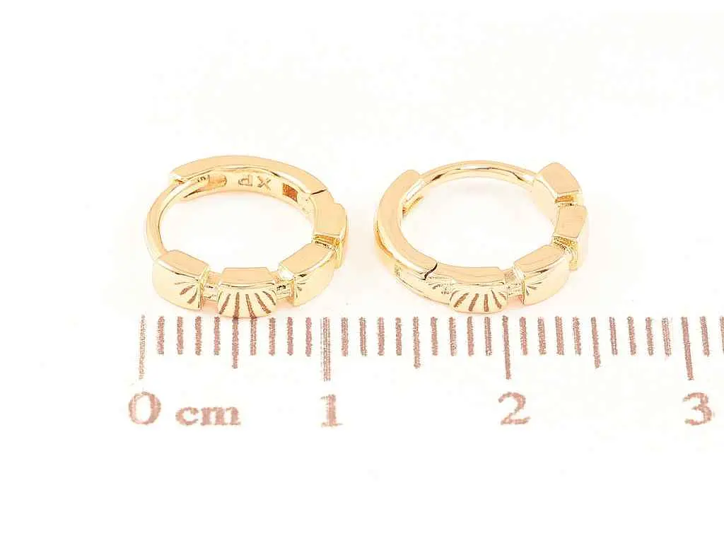 Сережки Xuping Позолота 18K колечка "Декоративний візерунок" 270770 - фото 2
