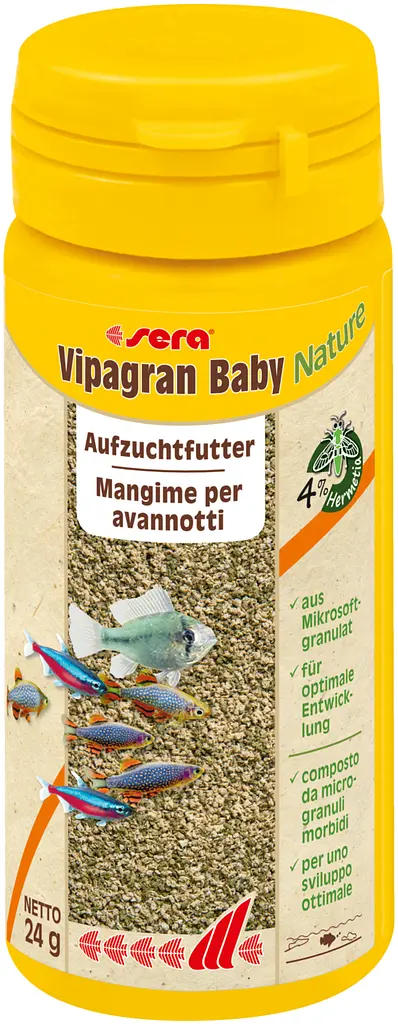 Корм для мальків Sera Vipagran baby Nature в гранулах 24 г 1206391