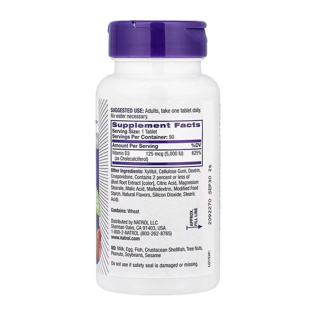 Вітамін Д3, Vitamin D3 5,000 IU - 90 tabs - фото 2