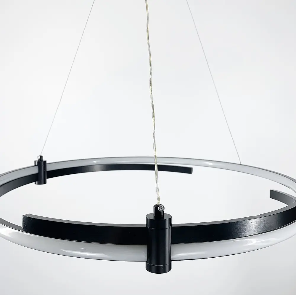 LED люстра в черном каркасе Line.F Диаметр 60см - фото 9