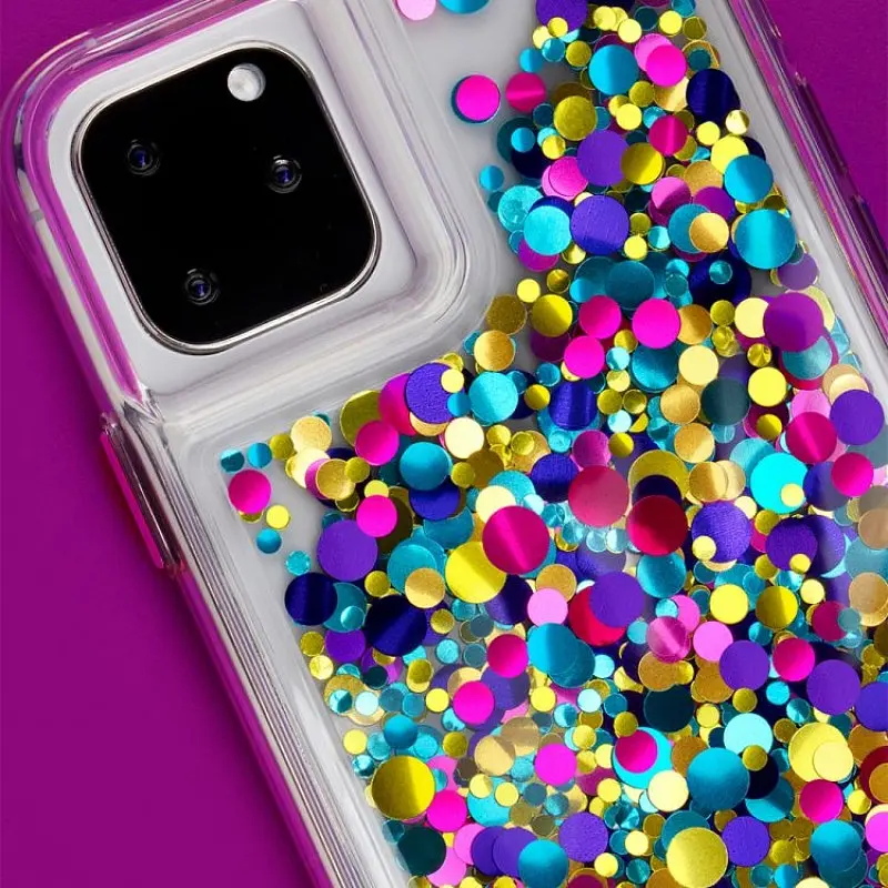 Чохол протиударний з плаваючими блискітками Case-Mate Waterfall CM039420 для iPhone 11 Pro Max/XS Max (6.5") Confetti - фото 2