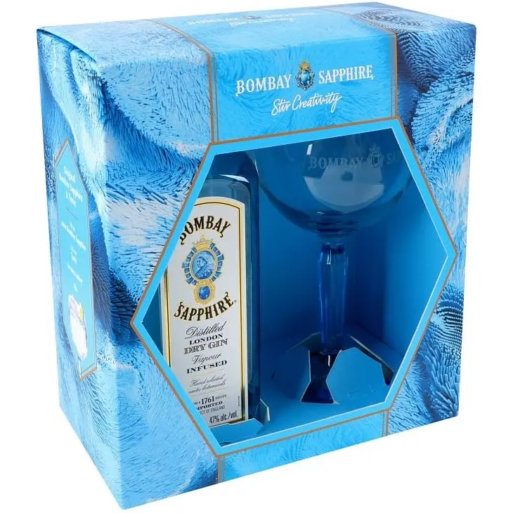 Уценка. Набор: Джин Bombay Sapphire 47% 0.7 л + бокал - фото 2