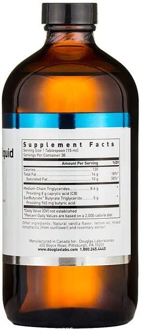 MCT/Бутират-тригліцерид Douglas Laboratories MCT/Butyrate with SunButyratе 460 мл - фото 2