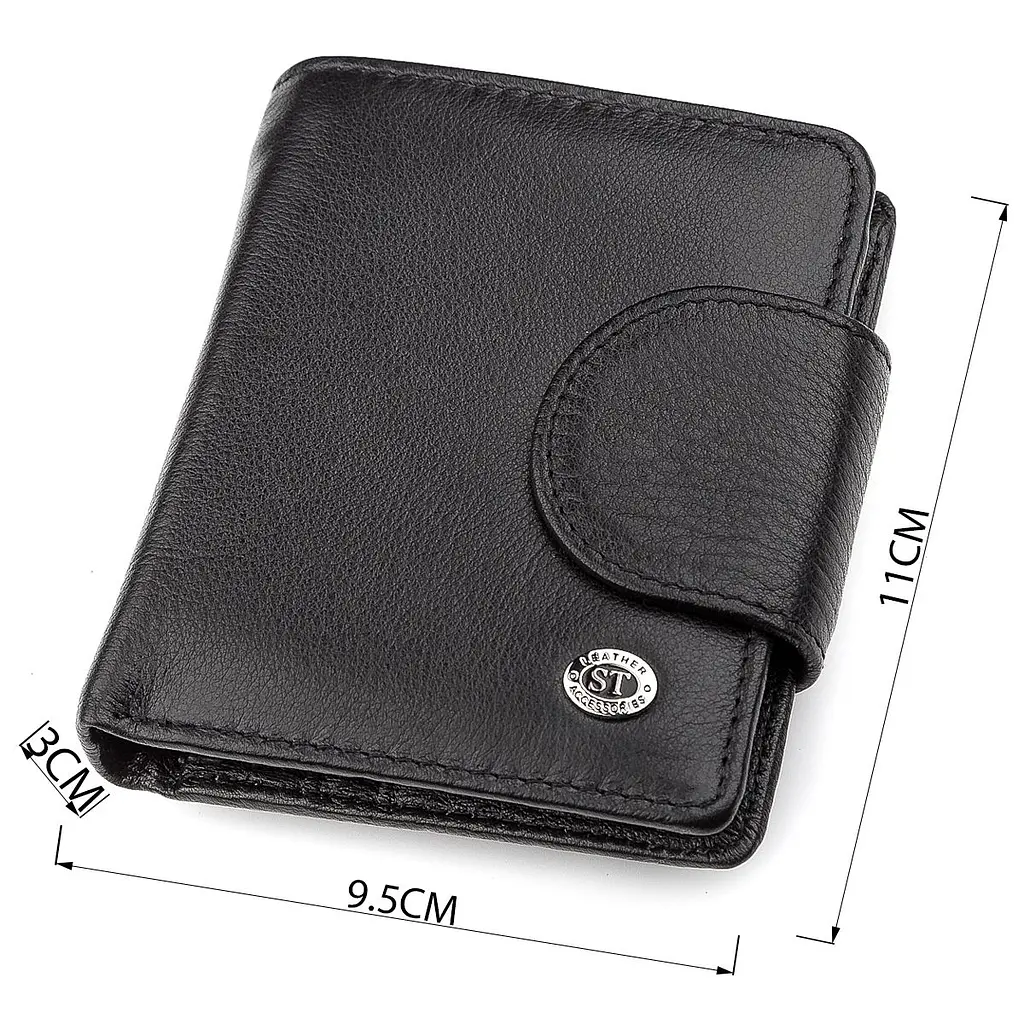 Гаманець жіночий ST Leather 18497 (ST415) чорний шкіряний - фото 6