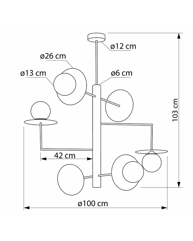 Люстра Imperium Light 6586100.05.01 Atol E14 6x40W IP20 - фото 2