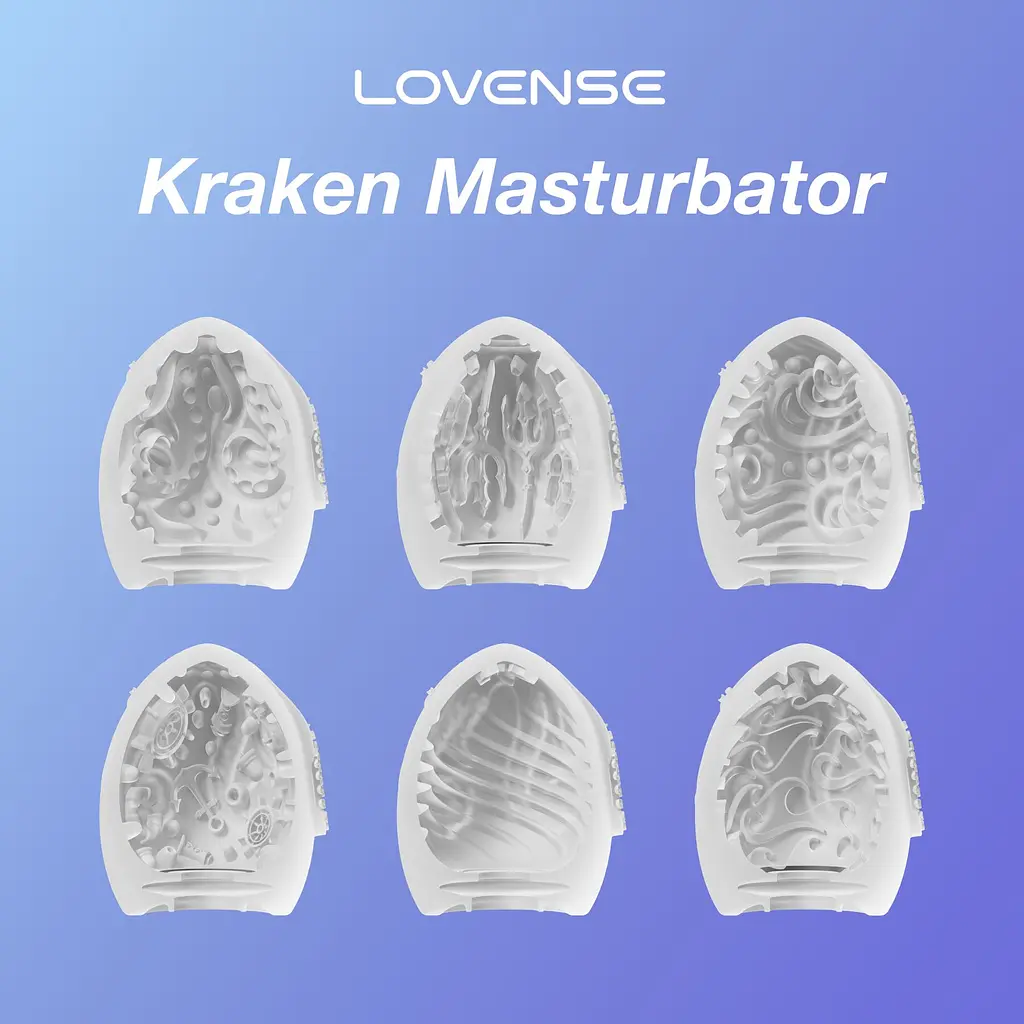 Набір мастурбаторів-яєць Lovense Kraken masturbator egg box, 6 штук, різна текстура - фото 5