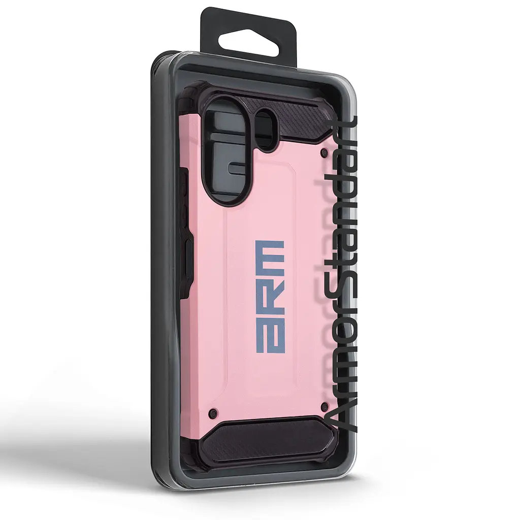 Чехол для Xiaomi Redmi 13C 4G Poco C65, Panzer, розовый, противоударный, бронированный, милитари, панель-накладка, защита всего корпуса, защита дисплея и камеры, термополиуретан (TPU) + поликарбонат (PC), ArmorStandart (ARM73703) - фото 7