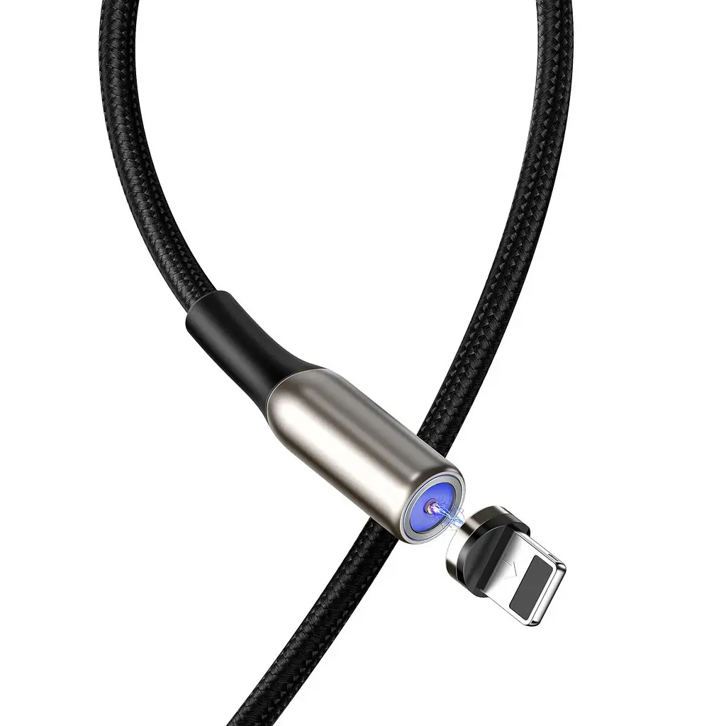 Кабель з оздоблюваним конектором Lightning Baseus Zinc Magnetic Cable USB For iP 2 A 1m - фото 3