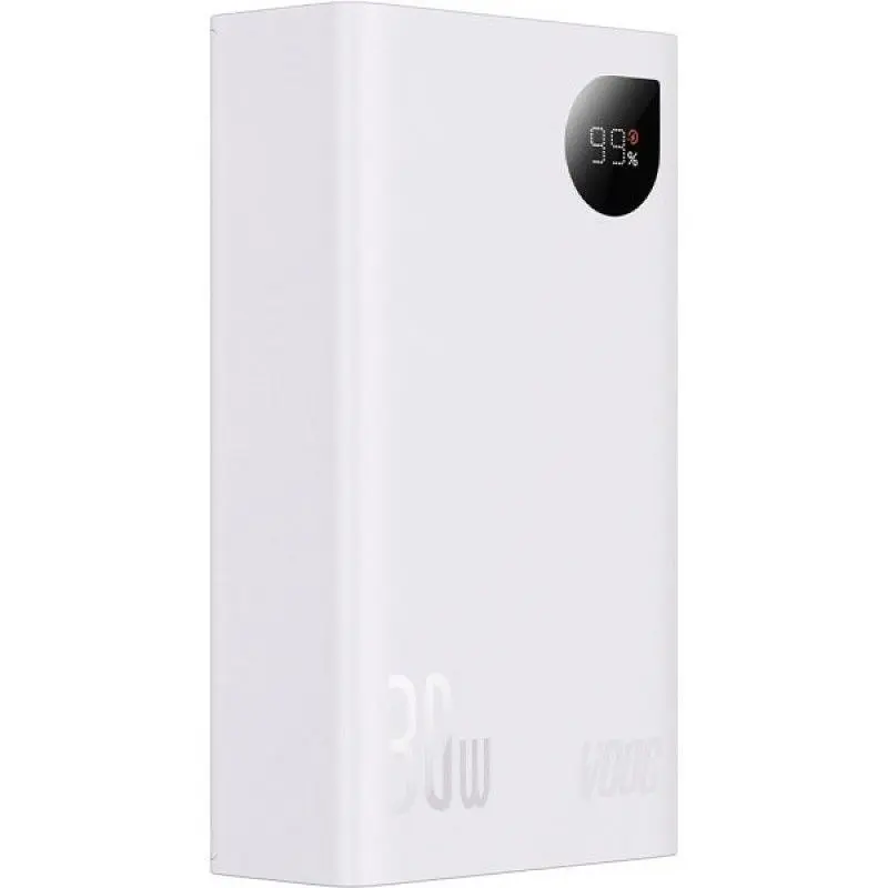 Внешний аккумулятор (Power Bank) Baseus Adaman 2 Digital Display 20000 mAh 30W White (PPAD050002) - фото 2