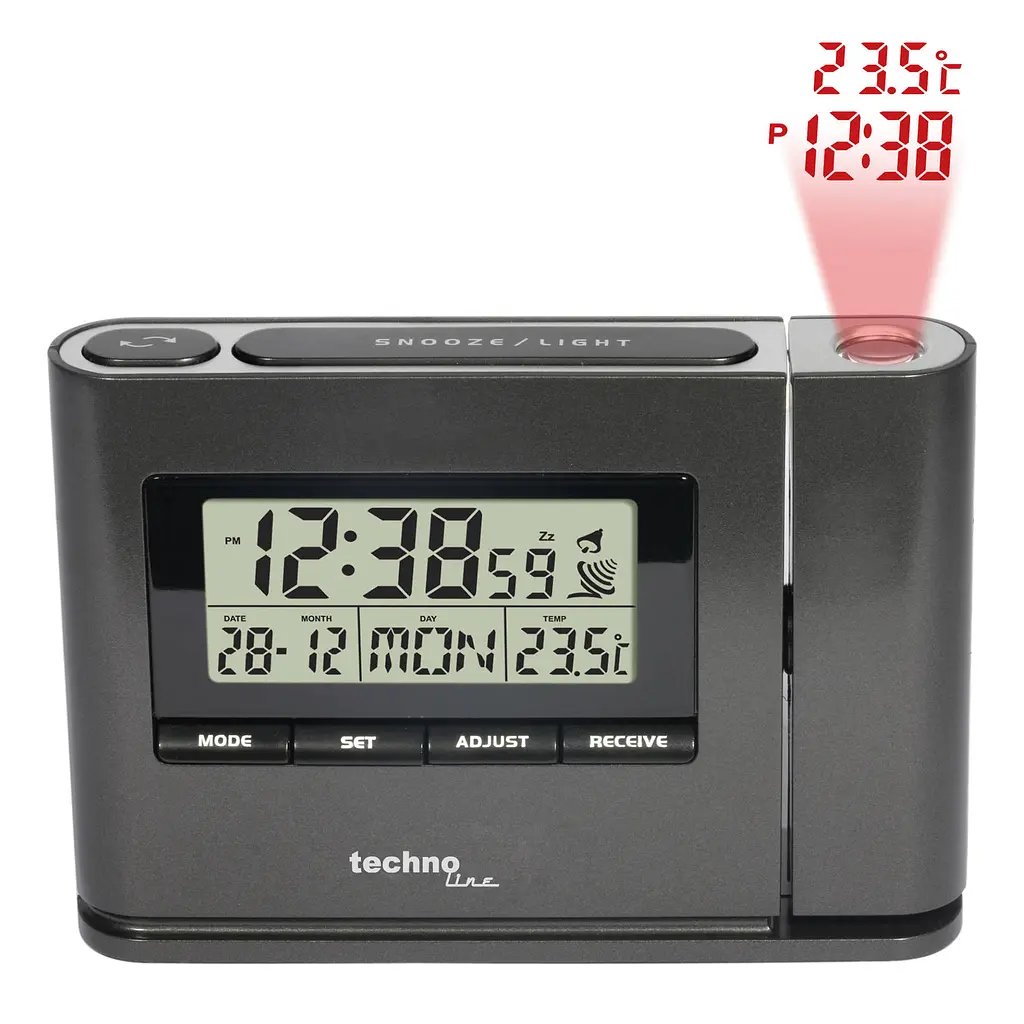 Годинник проекційний Technoline WT519 Anthracite (WT519), Темно-сірий - фото 4
