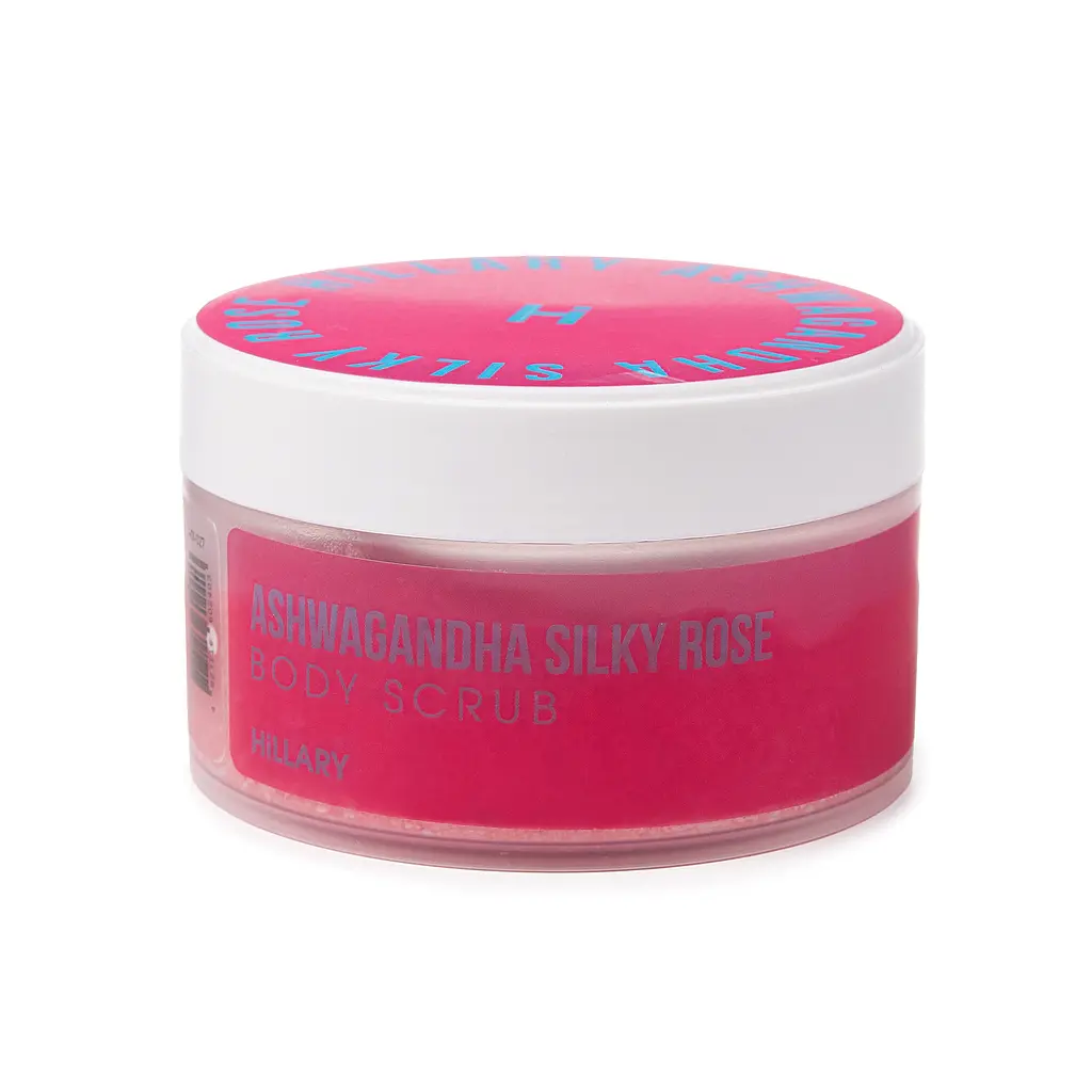 Шовковистий рожевий скраб для тіла з екстрактом Ашваганди Ashwagandha Silky Rose Scrub Hillary 200 г - фото 10
