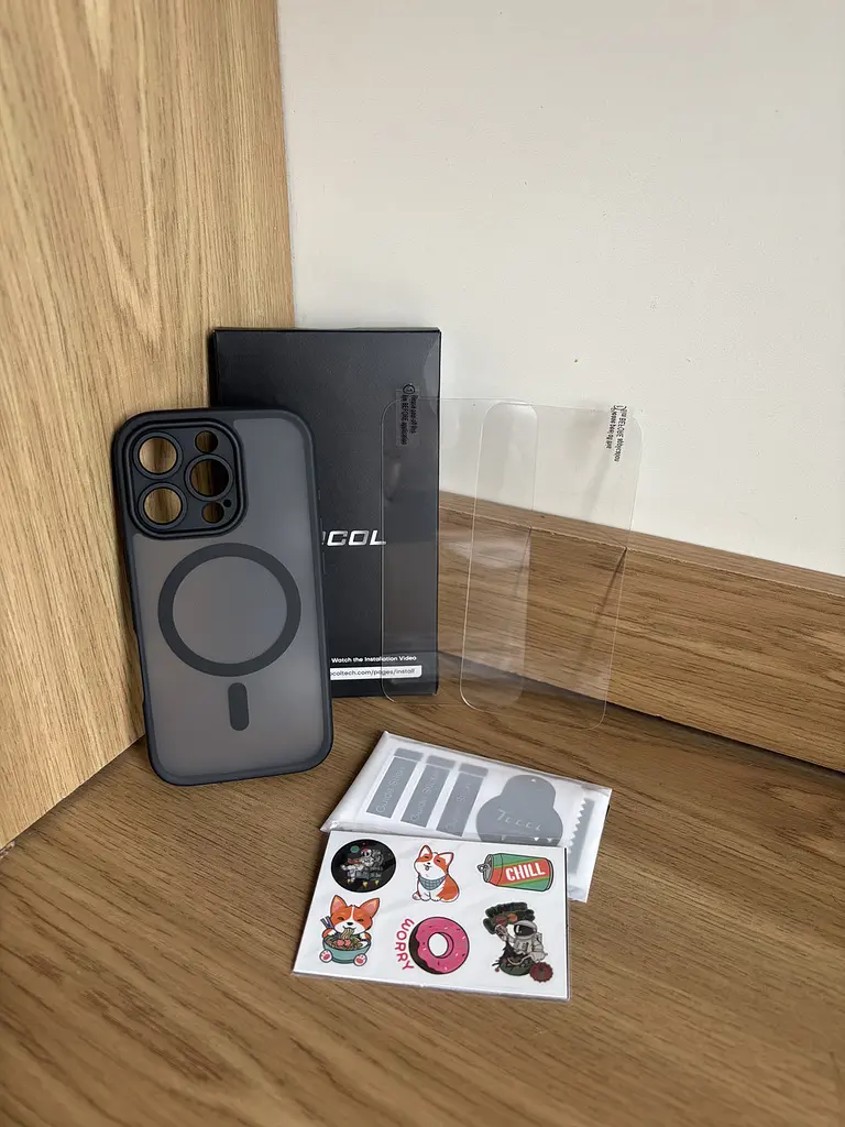 Магнітний чохол TOCOL для iPhone 16 Pro та 2 захисні скла з підтримкою MagSafe протиударний з захистом камери чорний матовий (SKU-058) - фото 8