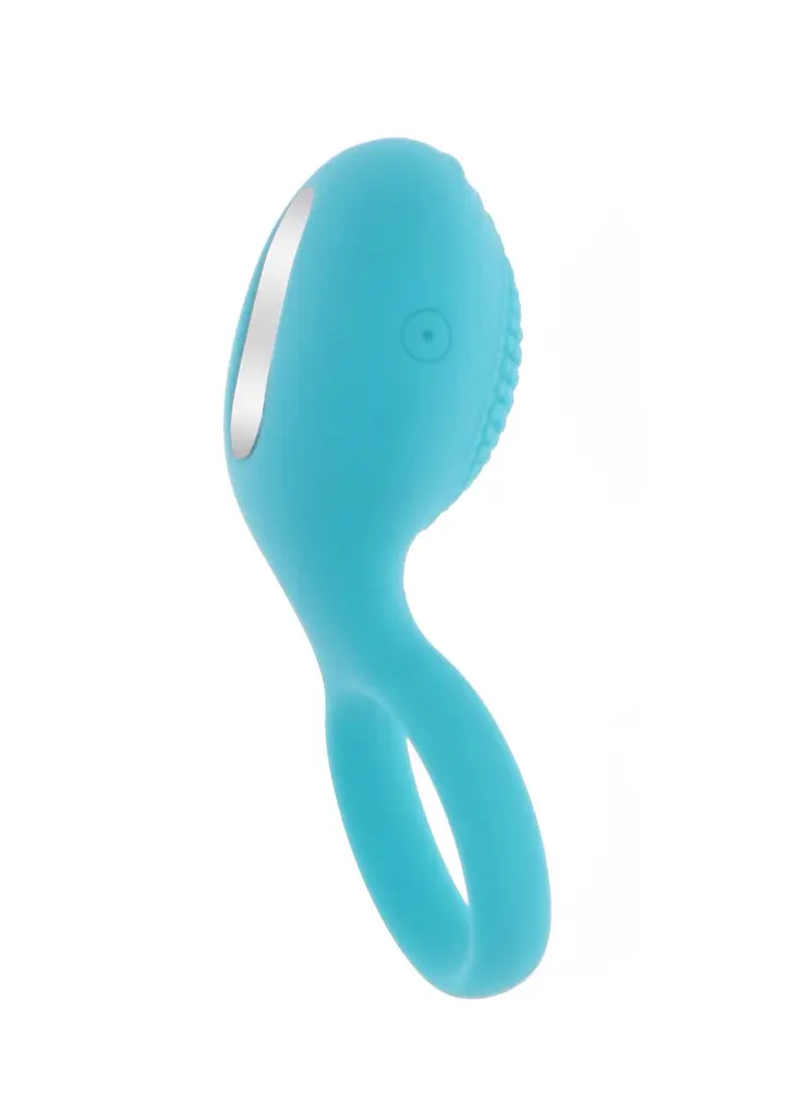 Віброкільце Toy Joy Happiness Tickle Brush C-Ring 8.2 см блакитний - фото 4