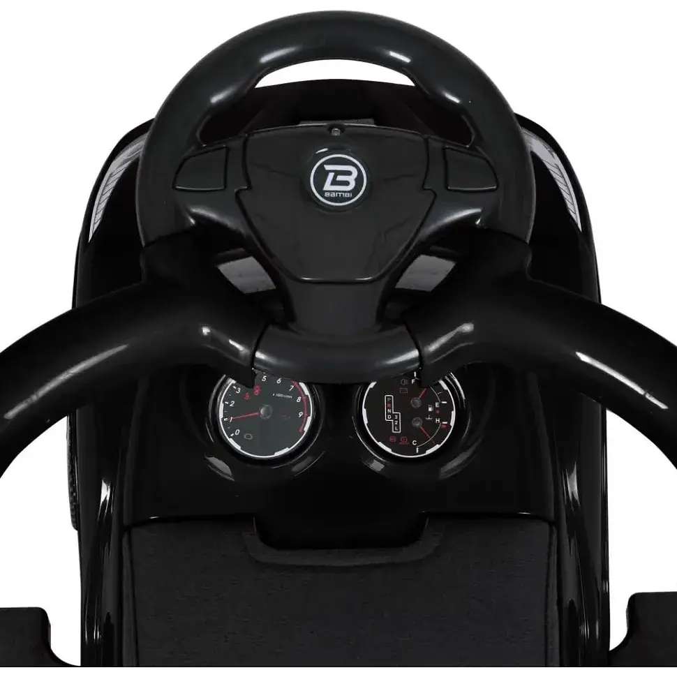 Дитяча каталка-толокар Bambi Racer M 5728L-2 з батьківською ручкою чорний - фото 7